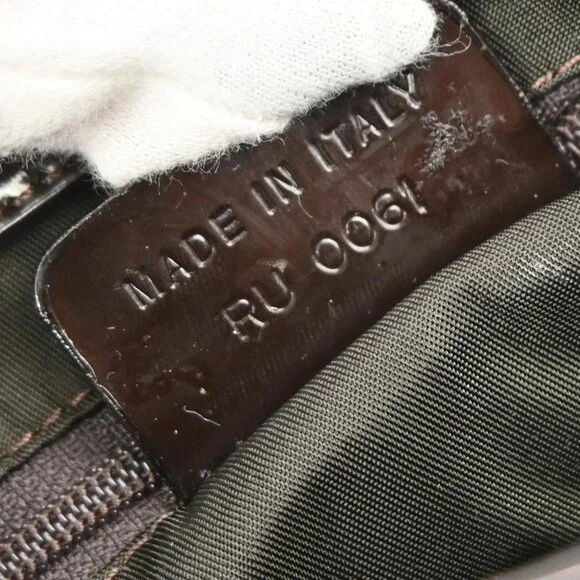 Christian Dior Brown Nylon Double Saddle Handbag RU0061 126277 - Picture 10 of 10